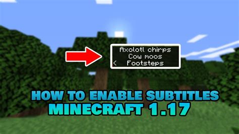 How To Enable Subtitles In Minecraft 117 Youtube