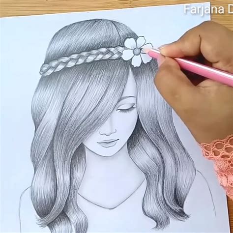 Beautiful Girl Pencil Sketch Video Girl Drawing Sketches Pencil Art Drawings Art Drawings