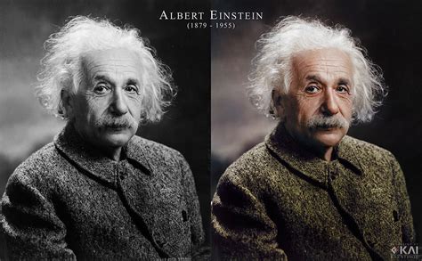 Albert Einstein 1947 Colorized Portrait Of Albert Einstei Flickr