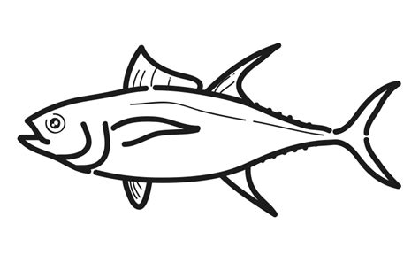Yellowfin Tuna Online Coloring Page Sketch Coloring Page