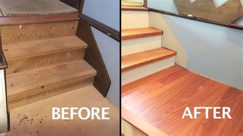 Simply tear away your old carpet and install the retrotread®. Engineered Hardwood Stairs | Stair Designs