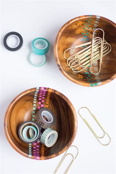 Cheerful Spring Inspired Diy Stenciled Wood Bowls Shelterness