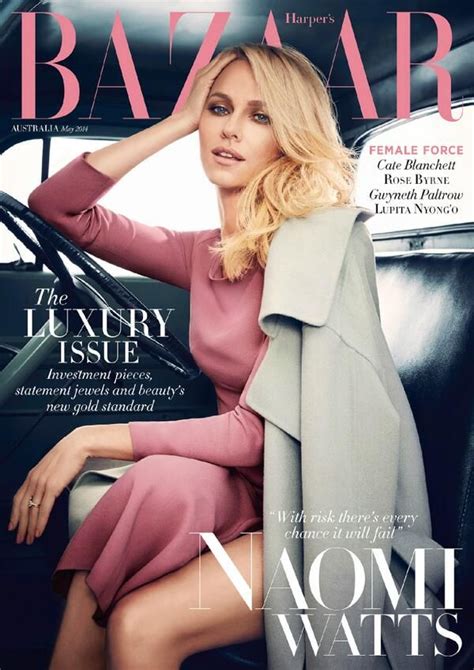 Naomi Watts For Harpers Bazaar Australia Mayo Fashion Magazine Cover Naomi Watts