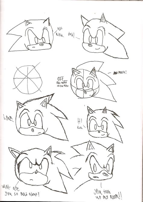 Shadow759 Drawing Sonic Head Practice 1 By Shadow759 On Deviantart
