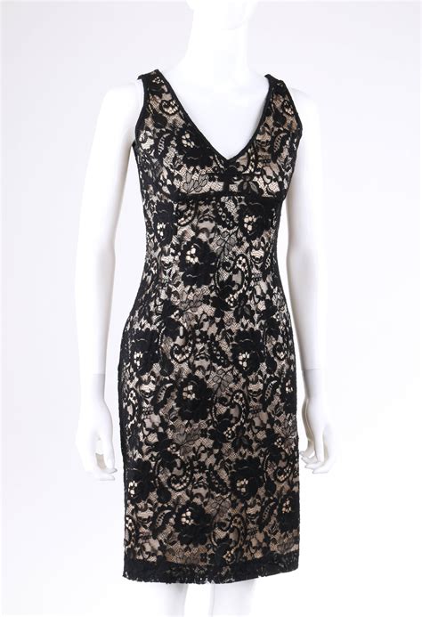 DOLCE And GABBANA A W 2011 Black Floral Lace Overlay Cocktail Dress For