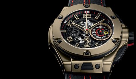 Hublot, swiss watch brand, representing the art of fusion in watches. Big Bang Ferrari Magic Gold by Hublot - Choice Gear