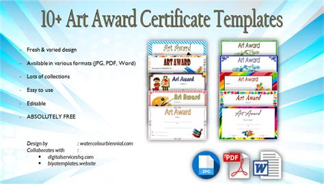 Art Competition Certificate Template Free