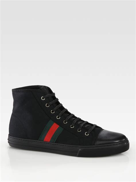 Gucci High Top Sneaker In Black For Men Lyst