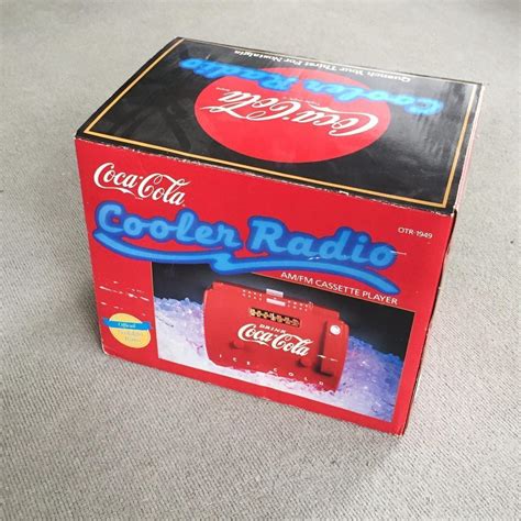 coca cola otr 1949 electric cooler radio am fm cassette player randix 1988 antique price