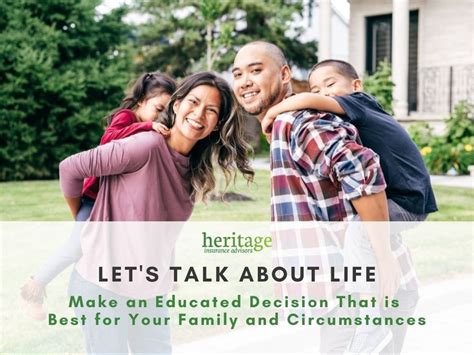 Lets Talk About Life Life Insurance Heritage Insurance Advisors
