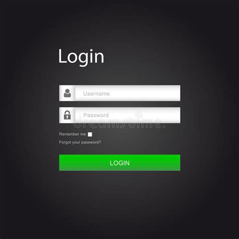 Login With Username And Password Stock Illustration Illustration Of