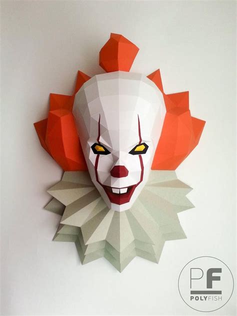 Pennywise Stephen King It Origami D Evil Clown Etsy In Paper Crafts Paper Toys