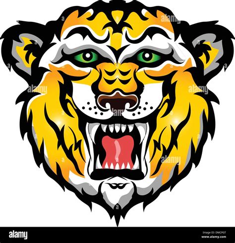 Angry Tiger Head Stock Vector Image Art Alamy