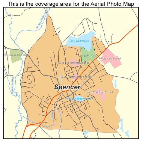 Aerial Photography Map Of Spencer Ma Massachusetts