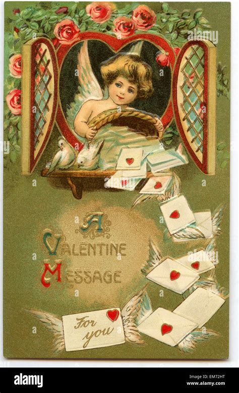 Postcards Stationery Antique Valentine Postcards Pe