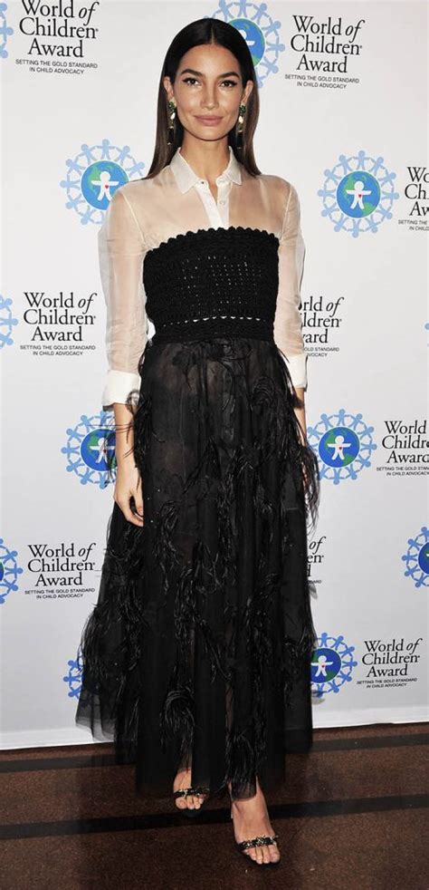 Lily Aldridge At 2016 World Children Awards In Carolina Herrera