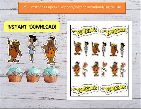 African American Flintstones Toppersinstant Download Flintstones