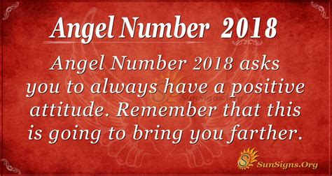 Angel Number 2018 Meaning Positive Attitude Sunsignsorg