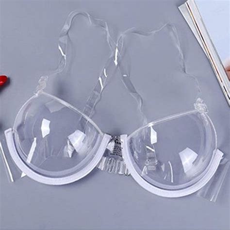 Women Sexy Push Up Lingerie Bras Underwear Tpu Pvc Transparent