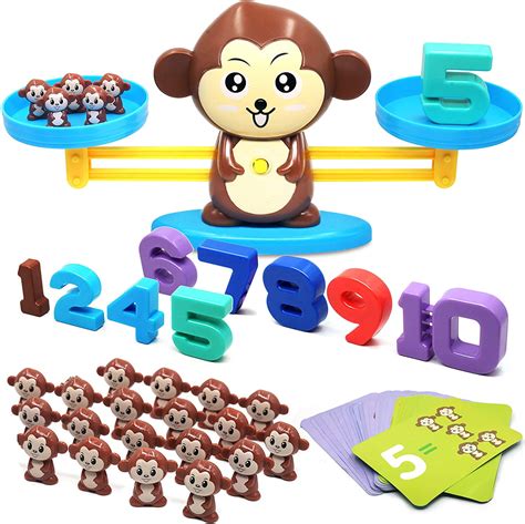Monkey Balance Cool Math Game STEM Preschool Learning Counting Toys for
