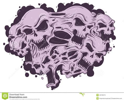 Melting Skulls Stock Vector Image 40130276