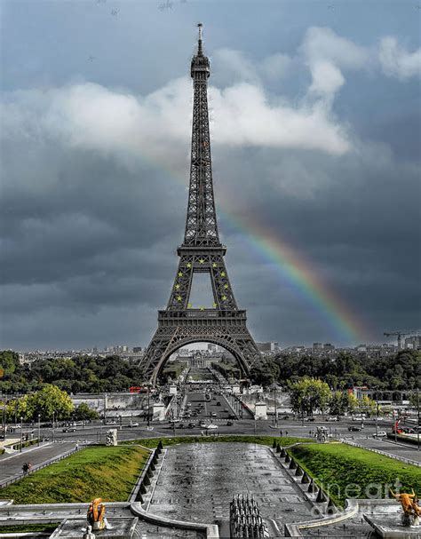 Eiffel Tower France Mixed Media By Chuck Kuhn Pixels