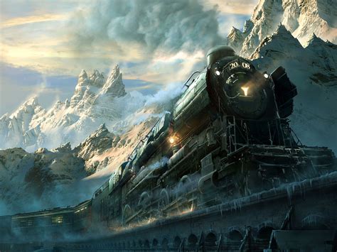 Northen Steam Train Train Art Fantasy Train Train Wallpaper