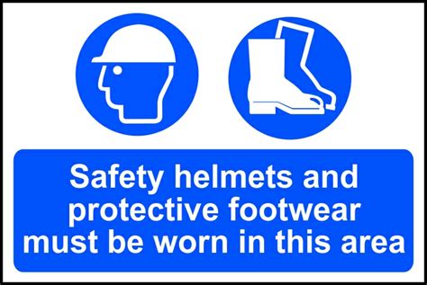 Safety Helmets And Protective Footwear Must Be Worn In This Area Rpv