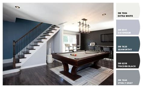 Not all basements are alike, of course. Man Cave Paint colors from Chip It! by Sherwin-Williams ...