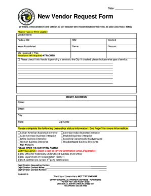 Festival craft vendor download vendor registration form. Fillable Online New Vendor Request Forms (2) Fax Email ...