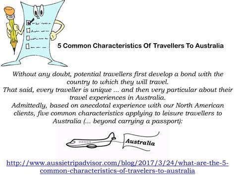 Ppt Know 5 Common Characteristics Of Travelers To Australia