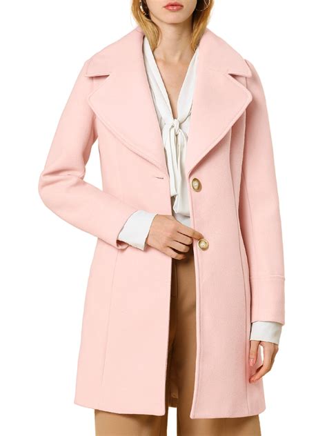 Allegra K Allegra K Womens Elegant Notched Lapel Button Single Breasted Winter Coat Walmart