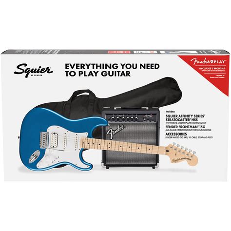 Squier Affinity Strat Pack HSS LPB E Guitar Set