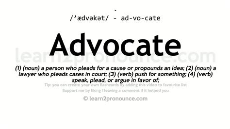 Pronunciation Of Advocate Definition Of Advocate Youtube