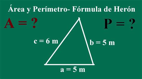 Formula Para Calcular Area Y Perimetro De Un Triangulo Printable