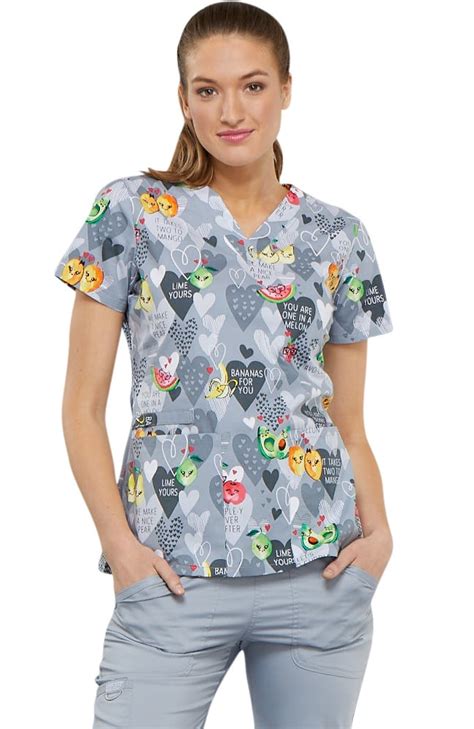 Clearance Fashion Prints By Cherokee Womens V Neck Fruit