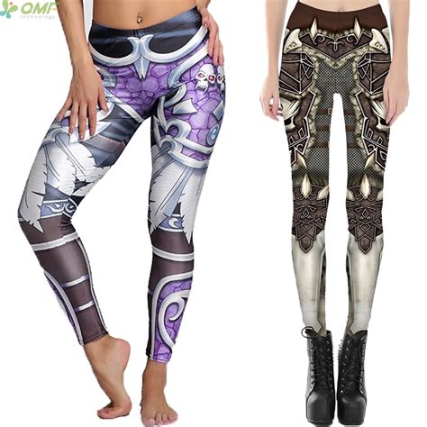 3d Print Barbarian Women Fitness Yoga Leggings Cosplay Skull Armour Skinny Trousers Wow Sylvanas
