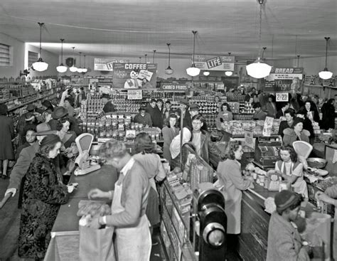 Checkout Lines At Kroger Grocery Store Lexington Kentucky 1947