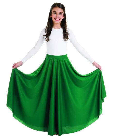 girls praise dance circle skirt white ce1108sqo9h