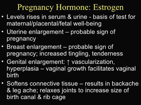 Pregnancy Hormones And Lab Values