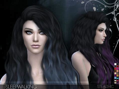 Sims 4 Cc Custom Content Hairstyle Stealthic Sleepwalking