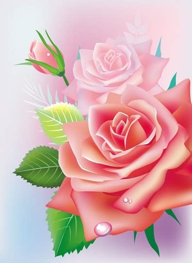 Beautiful Flowers Roses Vector Free Vector In Encapsulated Postscript