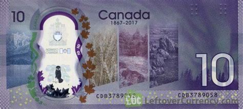 10 Canadian Dollars Commemorative Banknote Canada 150 Exchange Yours