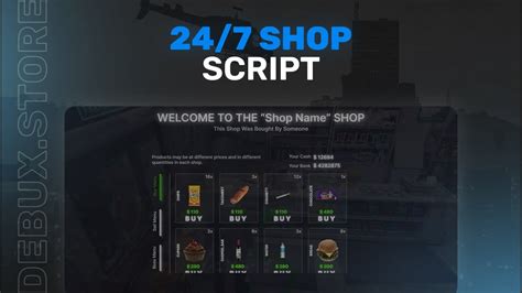 Fivem 247 Shop And Item Selling Debux Youtube