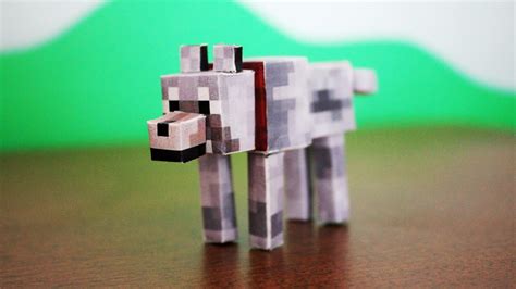 How To Make A Minecraft Paper Wolf Youtube