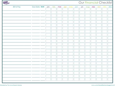 Free Printable Monthly Bill Payment Checklist Living Room Designs For Small Spaces