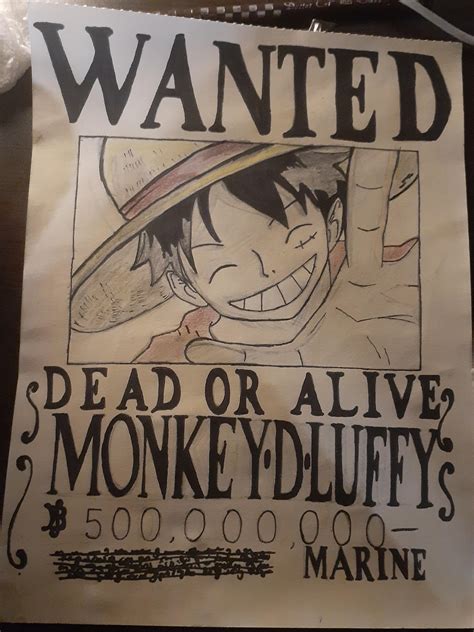 My Try On Luffys Wanted Poster Ronepiece