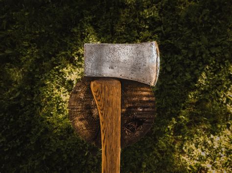 Free Images Axe Close Up Dark Grass Handle Iron Landscape