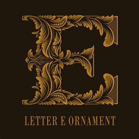 Letter E Logo Vintage Ornament Style 3612002 Vector Art At Vecteezy