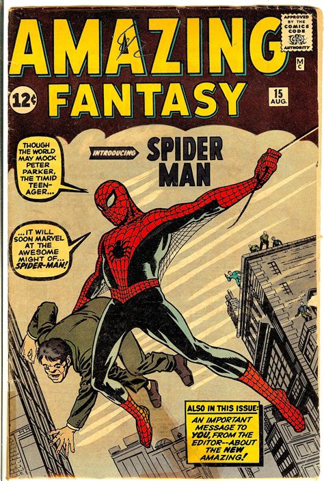 Amazing Fantasy 15 First Appearance Of Spider Man Comic Book